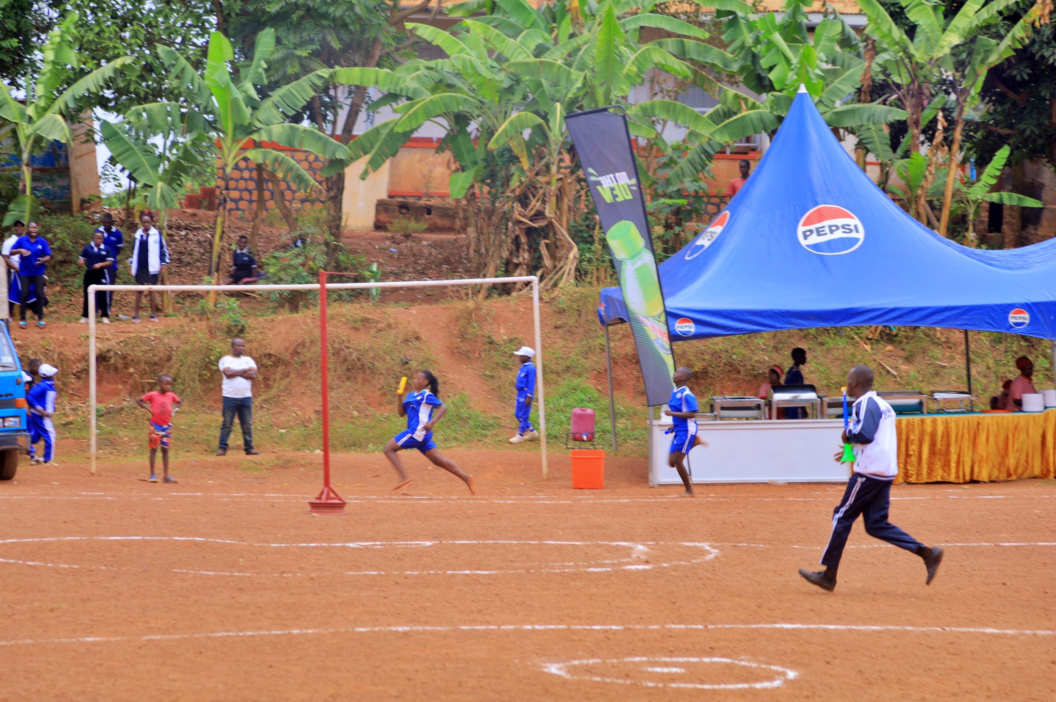 Pamville pupils participating in a sports activity