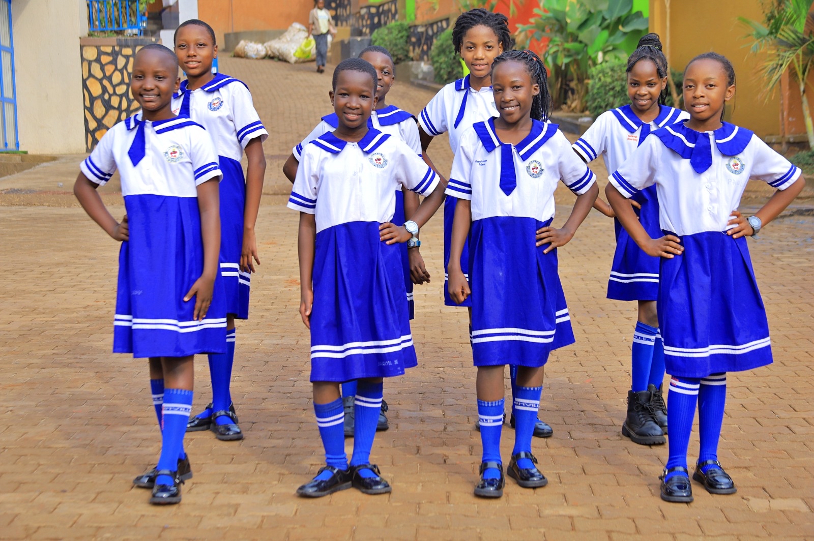 Pamville primary pupils wearing the daily school uniform