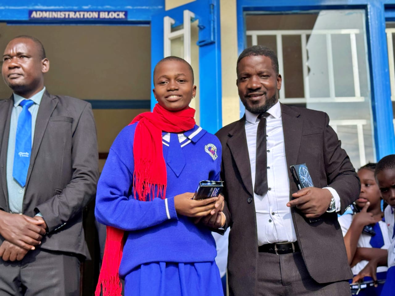 Pamville learner receiving an End-of-Term 2 best performer award9