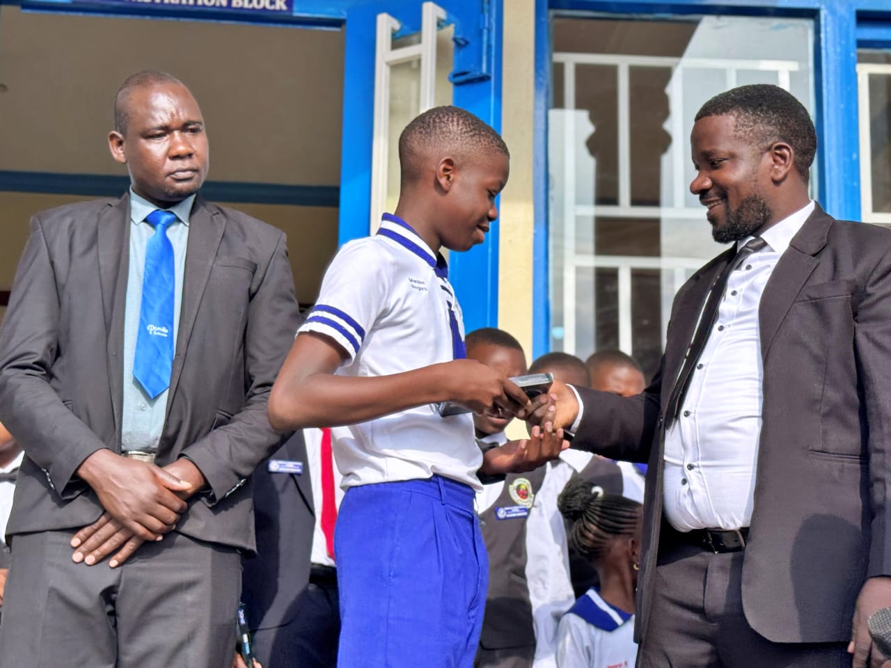 Pamville learner receiving an End-of-Term 2 best performer award10
