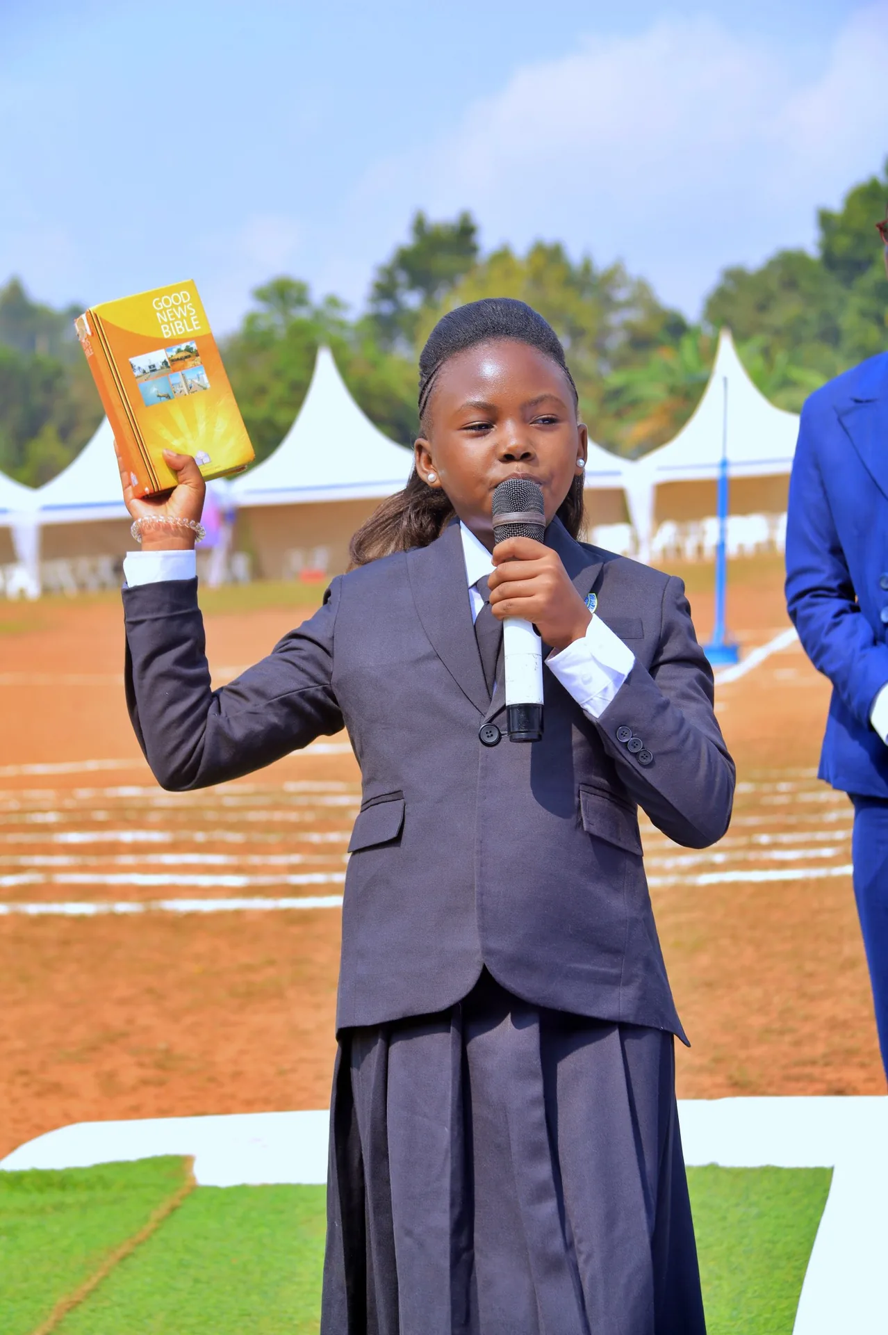 Pamville learner speaking at a school event